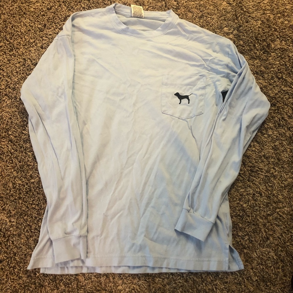 Pink long sleeve pocket shirt